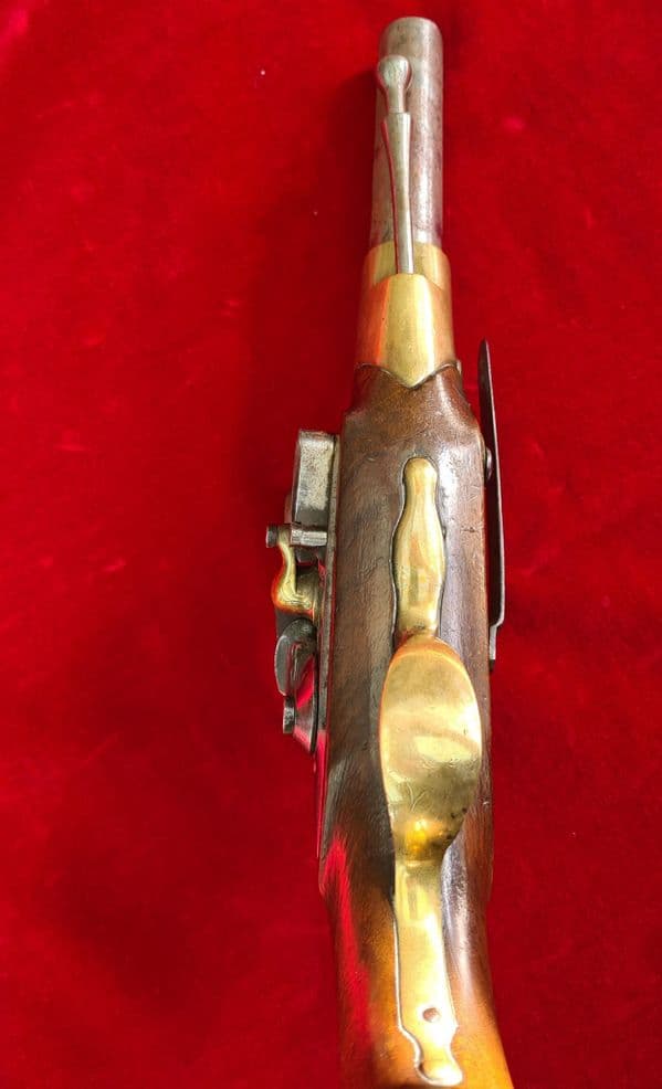 A rare Napoleonic era high quality Military Officer's Flintlock Pistol. Belgian marks. Ref 3562